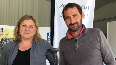 Audrey Delmas, responsable services réglementaire et environnement chez Nau, au côté de Nicolas Roussillon, droniste chez Agriload, insiste sur l’importance de la coordination entre les différents prestataires.